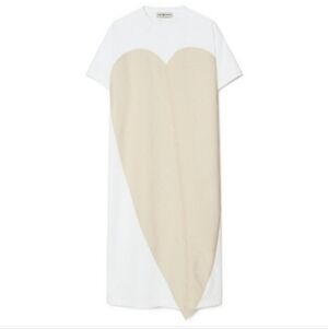 TORY BURCH HEART PATCH APPLIQUE TSHIRT DRESS